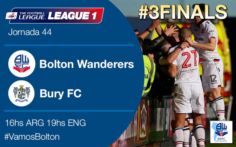 BWFC_Latam's tweet image. ¡¡TODAY DERBY!! Partido clave para seguir en la lucha por el ascenso #BWFC #VamosBolton #3FINALS