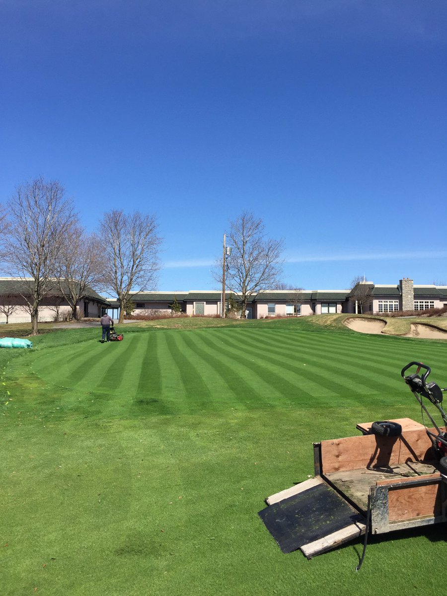 All tarps are off and greens getting first cut of the year today.