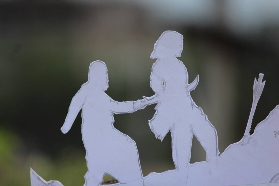 Shahanreddy's tweet photo. @tamannaahspeaks my brother drawn katappa moment n cropped it n placed in sunset frame of today evg n clicked a gud photography https://t.co/JTfKOpOZqK