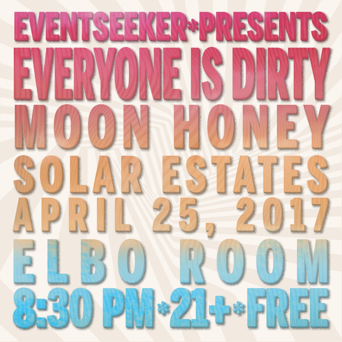 eventseeker's tweet image. Get to know the bands playing the next Eventseeker Presents show! @EveryoneIsDirty @moonhoneyband @solarestates &amp;gt;&amp;gt; bit.ly/2oqdnd8