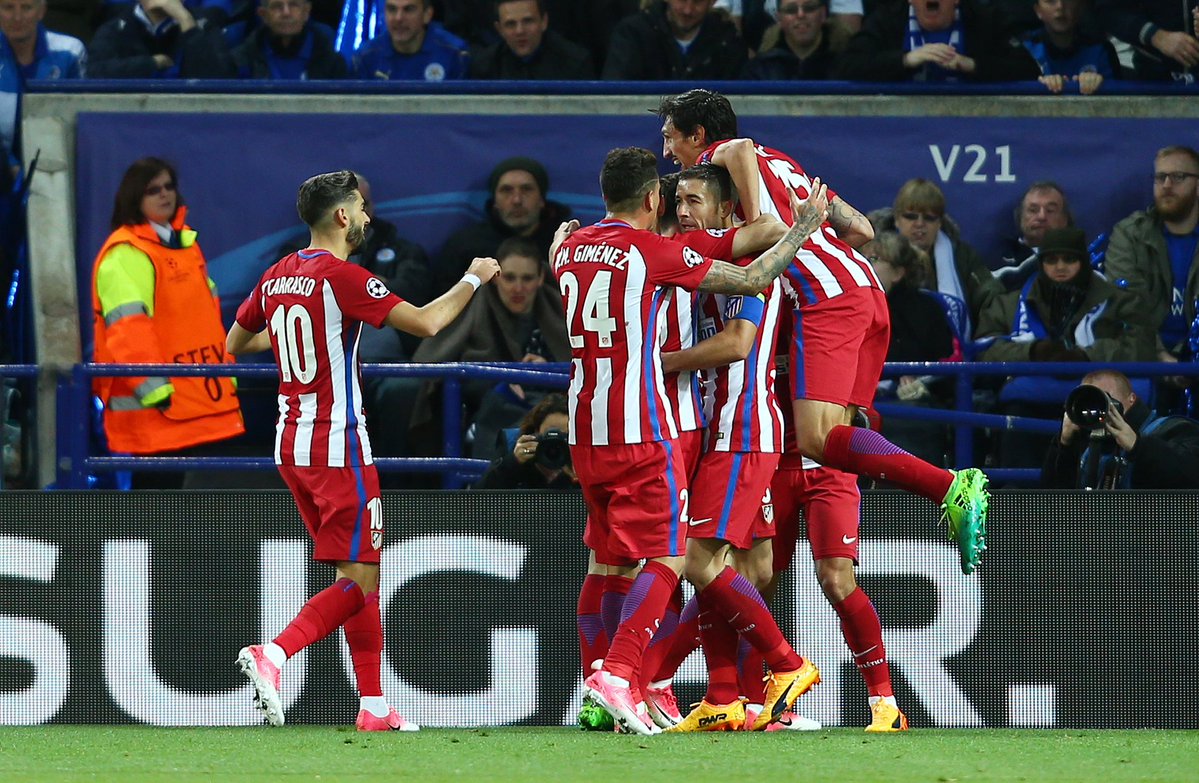 LaLigaEN's tweet photo. ⏰ HT Leicester City 0-1 Atleti (0-2 agg.)

(Saul 26) #UCL https://t.co/wsYzFjBV4j