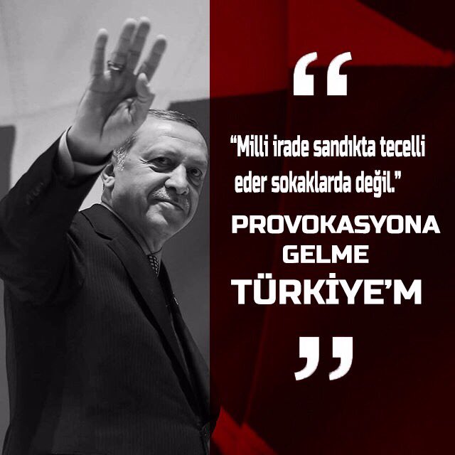 #ProvakatörCHP Referandum yenilgisini hazmedemiyor ve milleti sokağa çağırıyor.
15 Temmuz'da millete sokağa çıkmayın diyen de bunlardı..!
