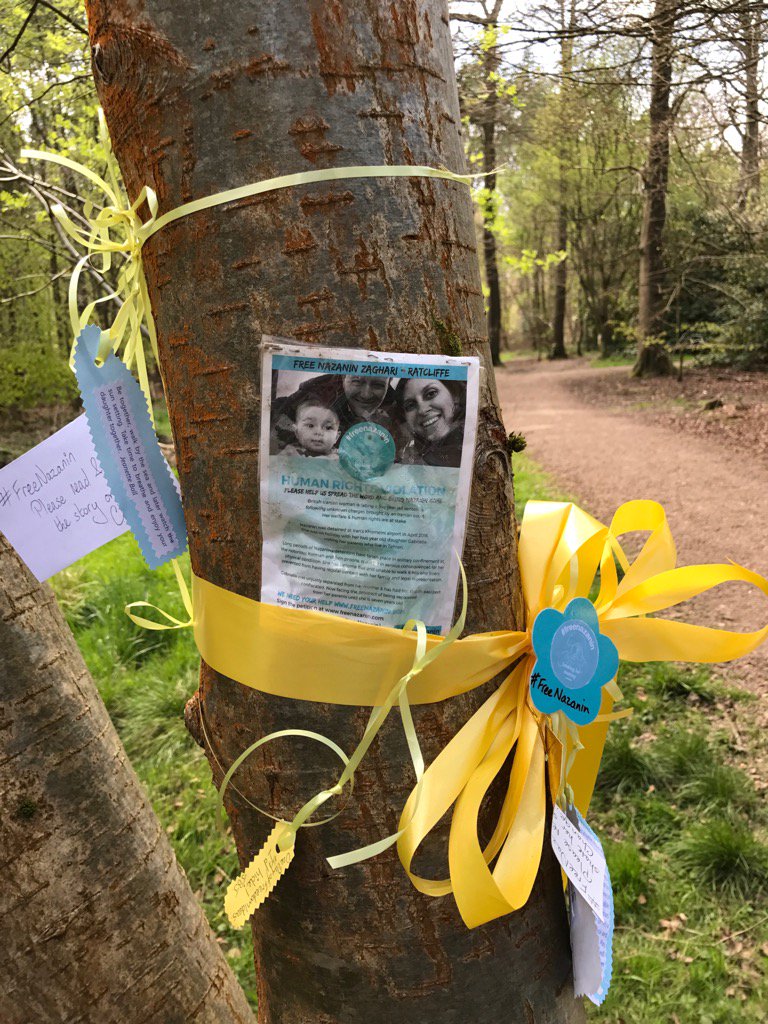AnnasBakes's tweet photo. Seen in Penn Wood, Buckinghamshire #FreeNazanin a petition I signed & support... a touching tribute #onedayoffreedom https://t.co/fncd0hNmec