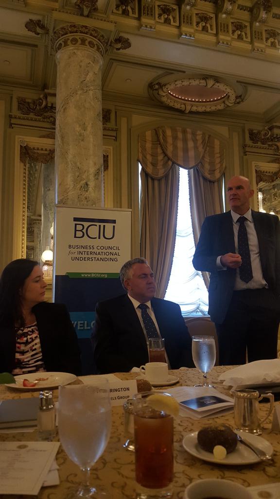 Today I'm with <a href="/gi_hub/">Global Infrastructure Hub</a>  CEO and Ambassador <a href="/JoeHockey/">Joe Hockey</a> in #Washington talking #infrastructure and the State/Federal challenges in Aus and USA