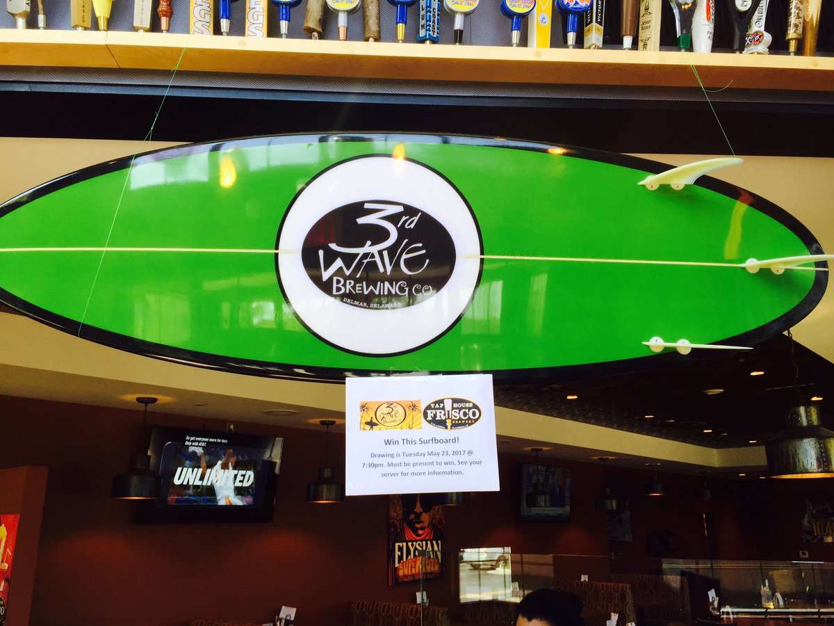 Win this surfboard on may 23 At Friscos crofton! Wait úntil you see The line Up!!!!