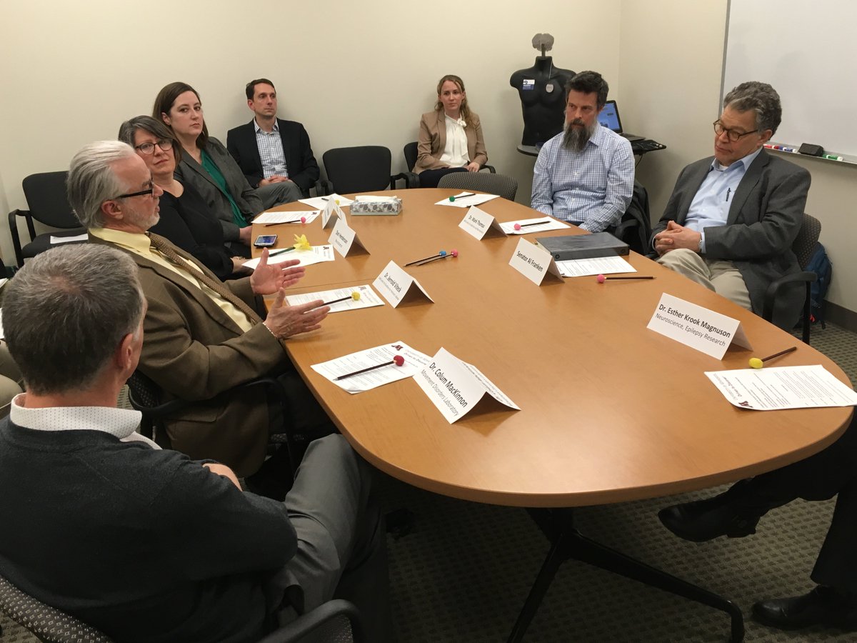 SenFranken's tweet image. "If you don't have @NIH funding, you don't have science.” That’s what a researcher in Minnesota shared with me at @UMNews today.