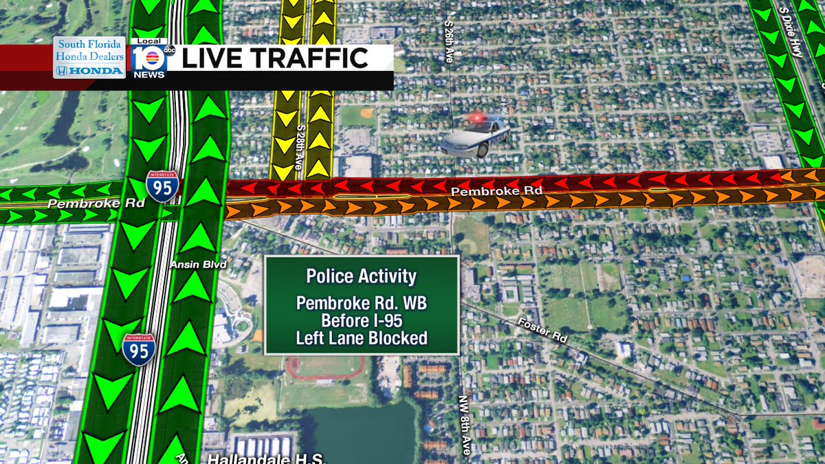 POLICE ACTIVITY: Pembroke RD WB before I-95. A left lane is blocked. #TRAFFIC https://t.co/cwTEjgozF9