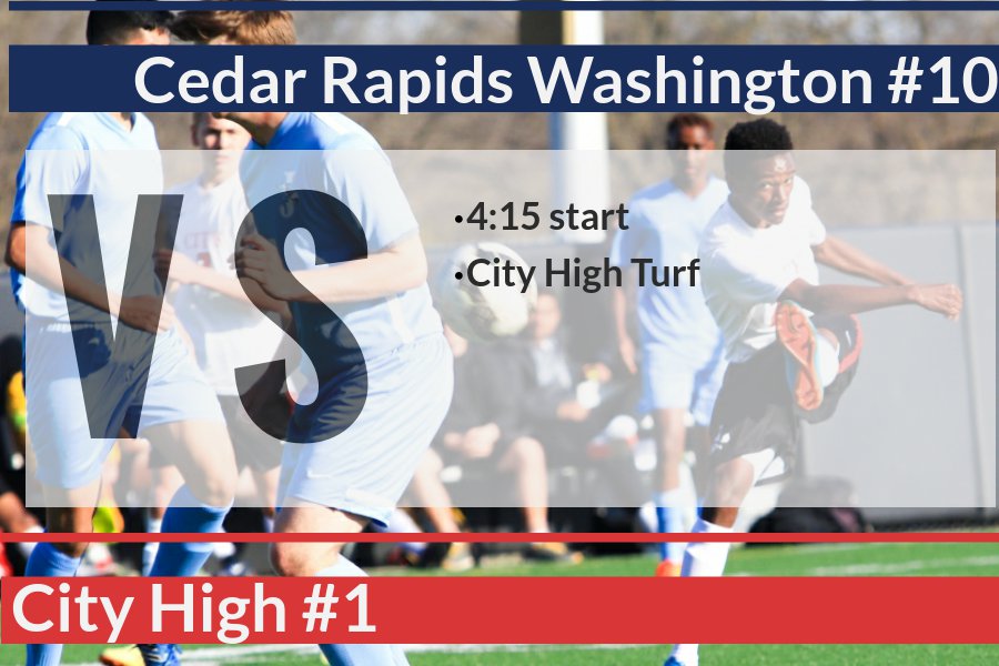 thelittlehawk's tweet photo. The top ranked boys soccer team takes on #10 Cedar Rapids Washington at home today at 4:15. https://t.co/0DgIzg75aR