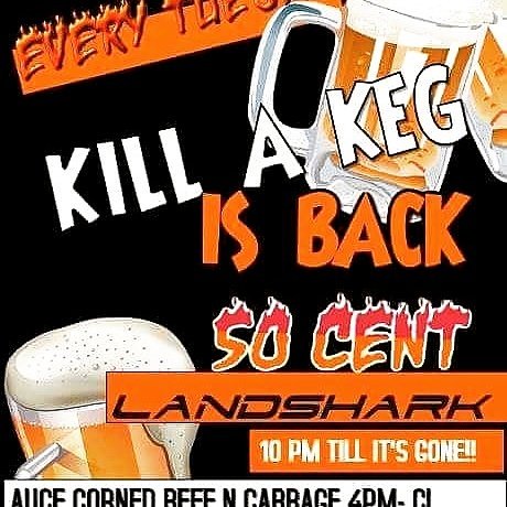 TaytonOBrians's tweet photo. Kill a keg Tuesday nights at 10pm
50 cent Landshark till the kegs are gone !! https://t.co/FSMfNrR4ql