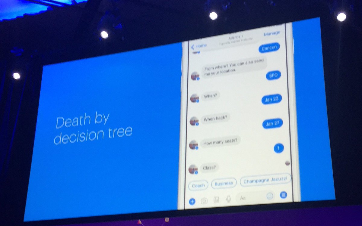 Bad bots = Deathy by decision tree.  Good bots = structured nav, web view, ability to reset anytime #f82017