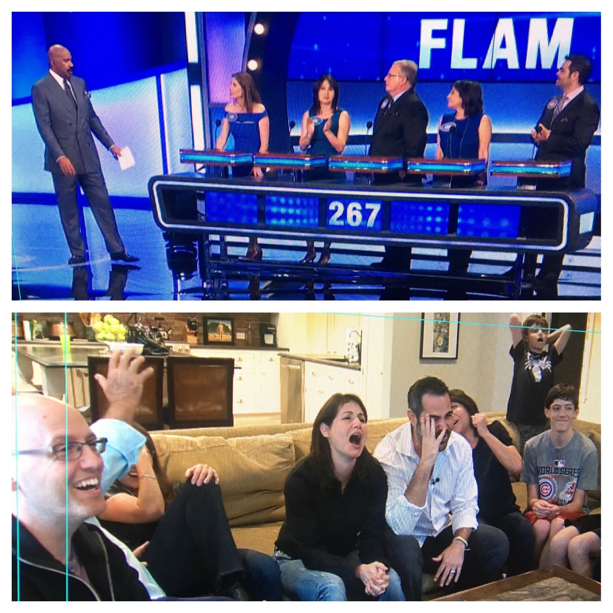 LisaPetrillo's tweet photo. A South Florida family goes the distance @FamilyFeud - how did it turn out? Meet the Flam Family @CBSMiami toniite @ 5:30! #gameshow #family https://t.co/zKuSNOPiAs