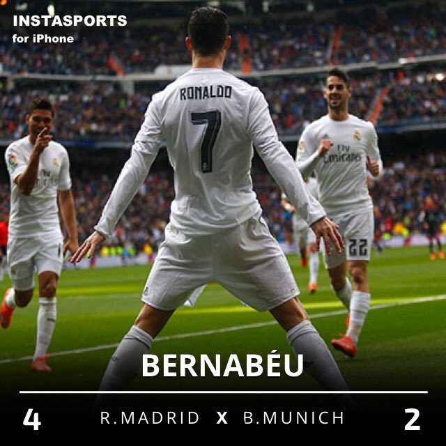 Instasportsapp's tweet photo. Hat-trick Ronaldo #RMAFCB #FutureSports #Startup #UCL #sportsbiz #instasportsapp #cr7 #CristianoRonaldo https://t.co/QPb2zN3Zz1