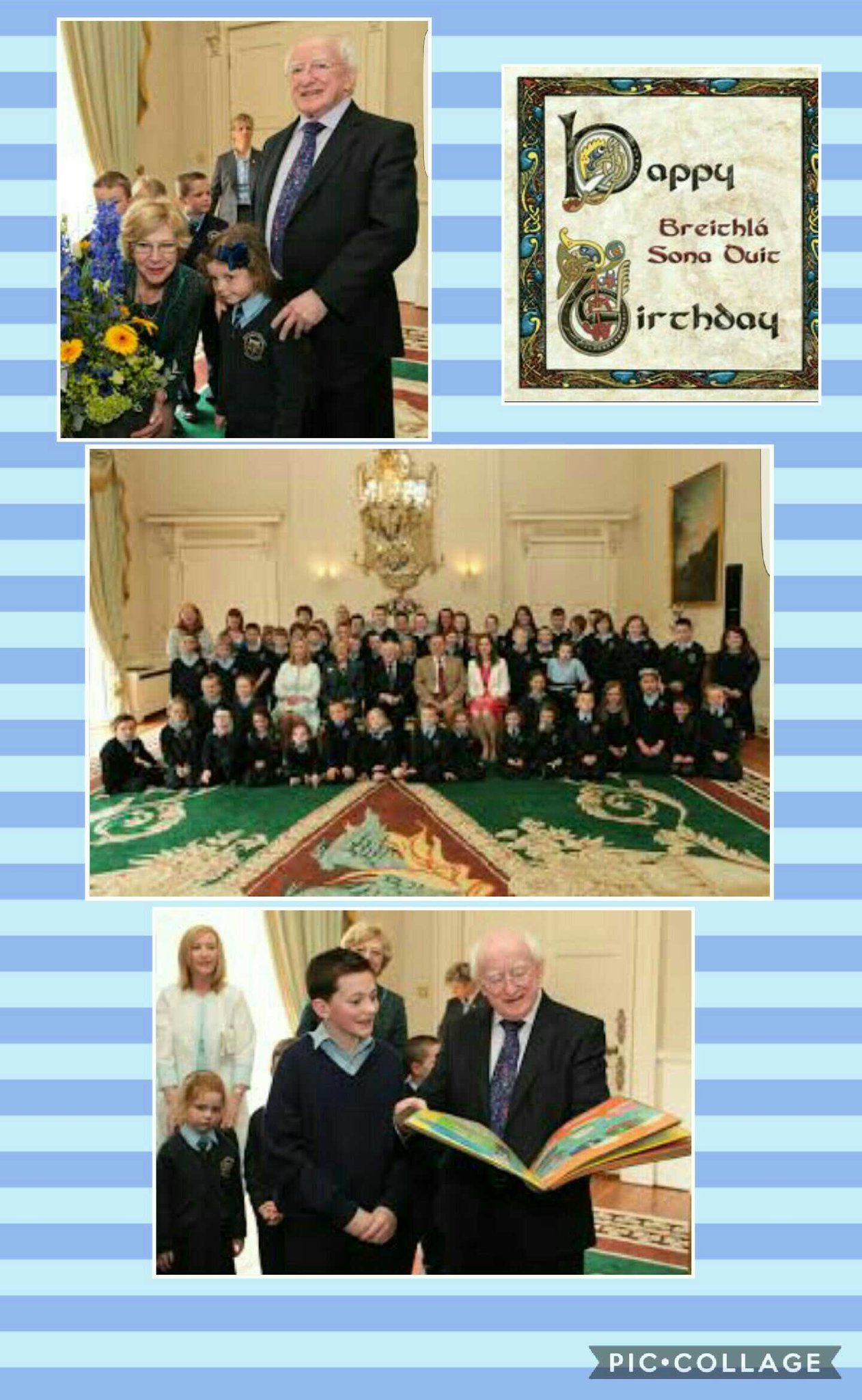 Happy Birthday to Ballycar N.S past pupil Michael D. Higgins 