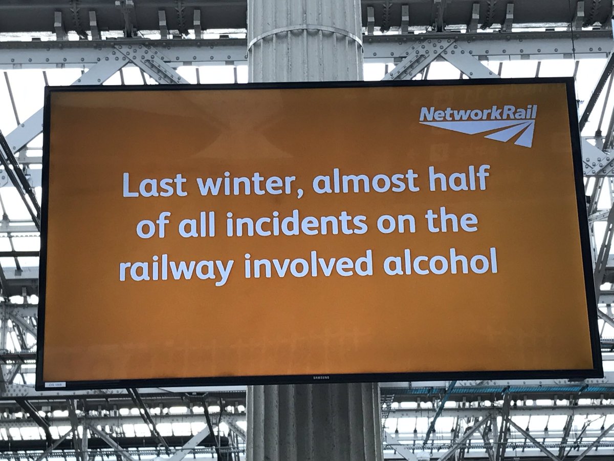 Staggering statistic in Waverley station today. Alcohol and public transport don't mix #alcoholstrategy