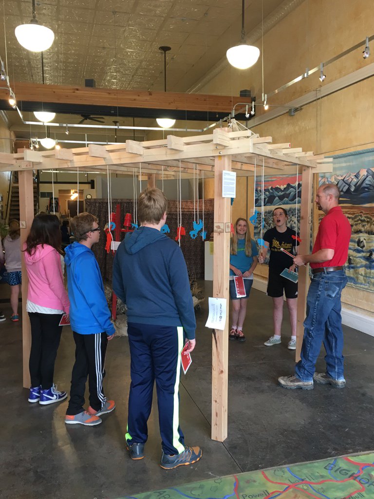 LMS_6thGrade's tweet photo. Sixth Graders studying sage-grouse behavior and habitat at the @LanderArtCenter with support from Wyo G&amp;F @WGFD and ATLAS / @PALSLanderWyo https://t.co/VJ1HycV9Aw