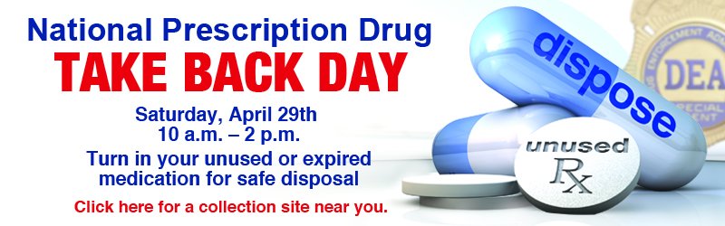 DrugFreeNH's tweet photo. April 29th 10AM-2PM -Find a Drug Take Back Day site near you to get rid of expired, unwanted, or unused medications: https://t.co/dMcJBqHNOK https://t.co/Sd2c6w5xRM
