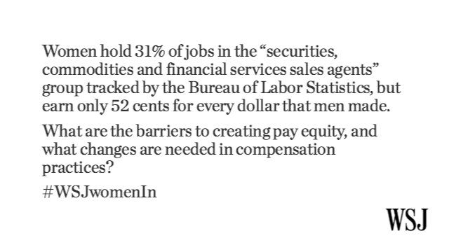 We're at <a href="/NYSE/">NYSE 🏛</a> for #WSJwomenIn — leaders in finance discuss solutions to challenges affecting women’s advancement on.wsj.com/2o0Kbho