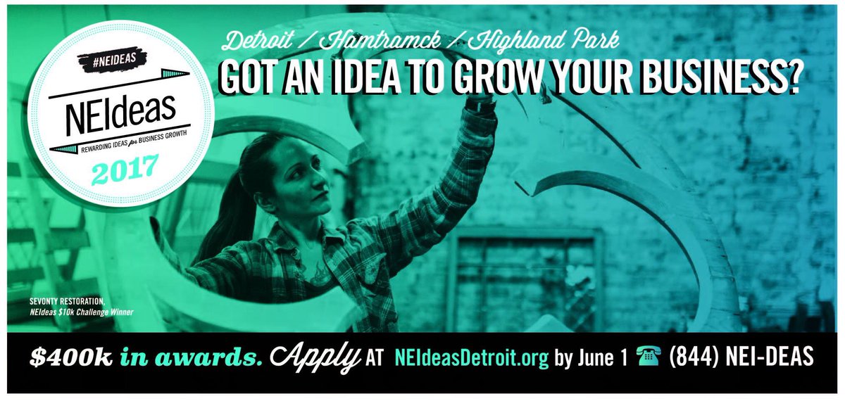 #NEIdeas is back, w/ great resources to grow your #smallbiz!  Learn how to apply for a grant @ an info session: neideasdetroit.org/events/