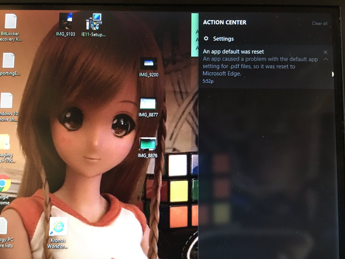 GhostKarin's tweet image. #windows10 at its finest... Adobe should be default, not Edge. #win10problems