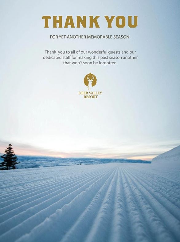 Deer_Valley's tweet image. Thank you to all of our wonderful guests and our dedicated staff for making this past season another that won’t soon be forgotten.