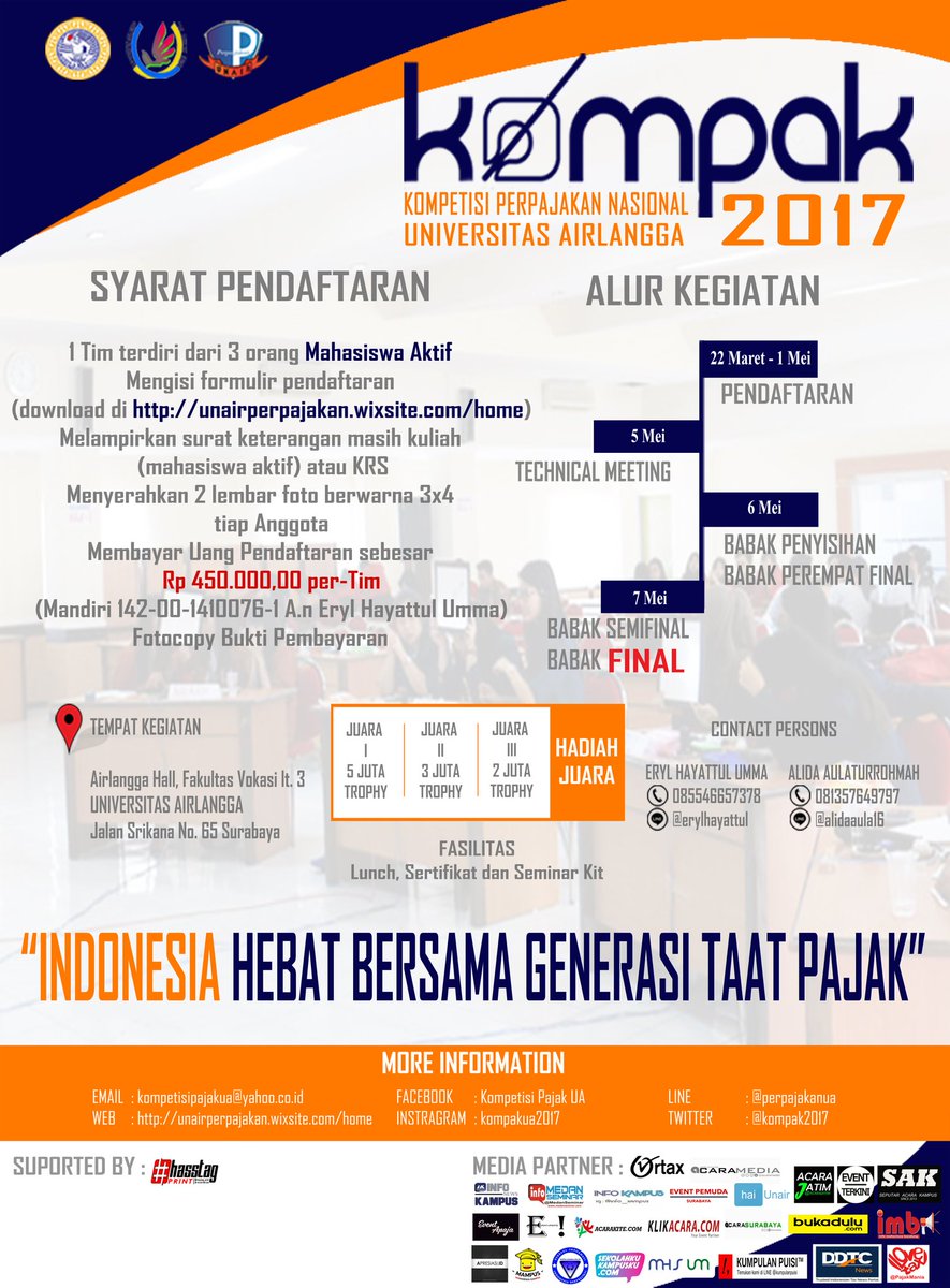 kompak2017's tweet photo. @DDTCIndonesia @PajakMania @InfoPajak @infosurabaya @Pajak_News @beritapajak @AKUNTANSIPAJAK @pandupajak @PajakRI https://t.co/yDhEGEiVKw