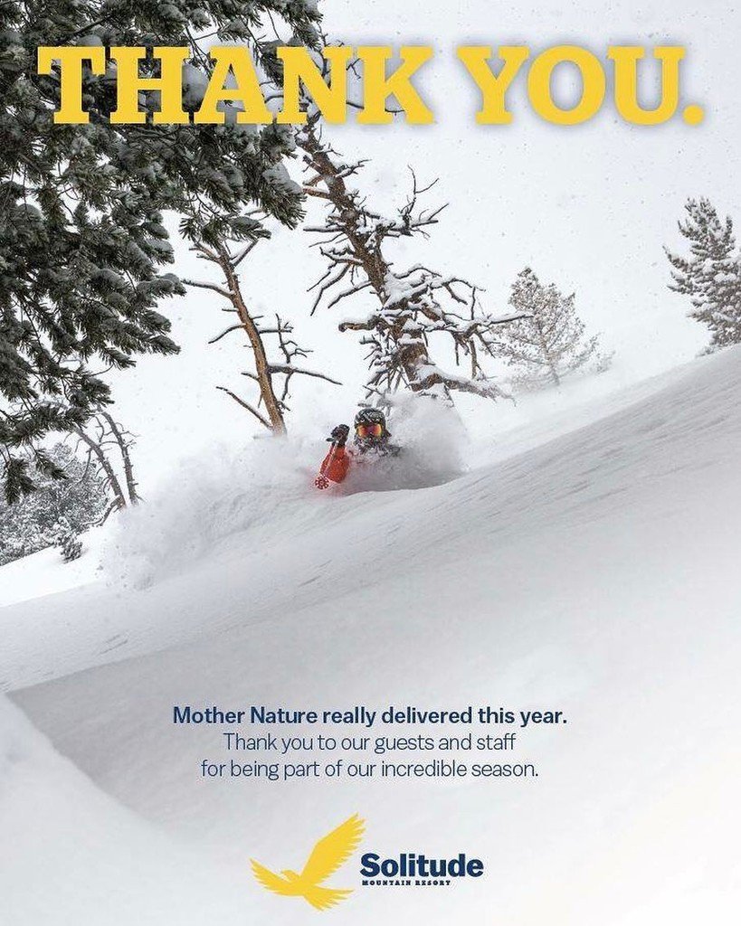 SolitudeMTN's tweet image. Thank you to our guests and staff for being part of our incredible season. | #FindSolitude #bigcottonwoodcanyon #skiutah #skicity #saltlake…