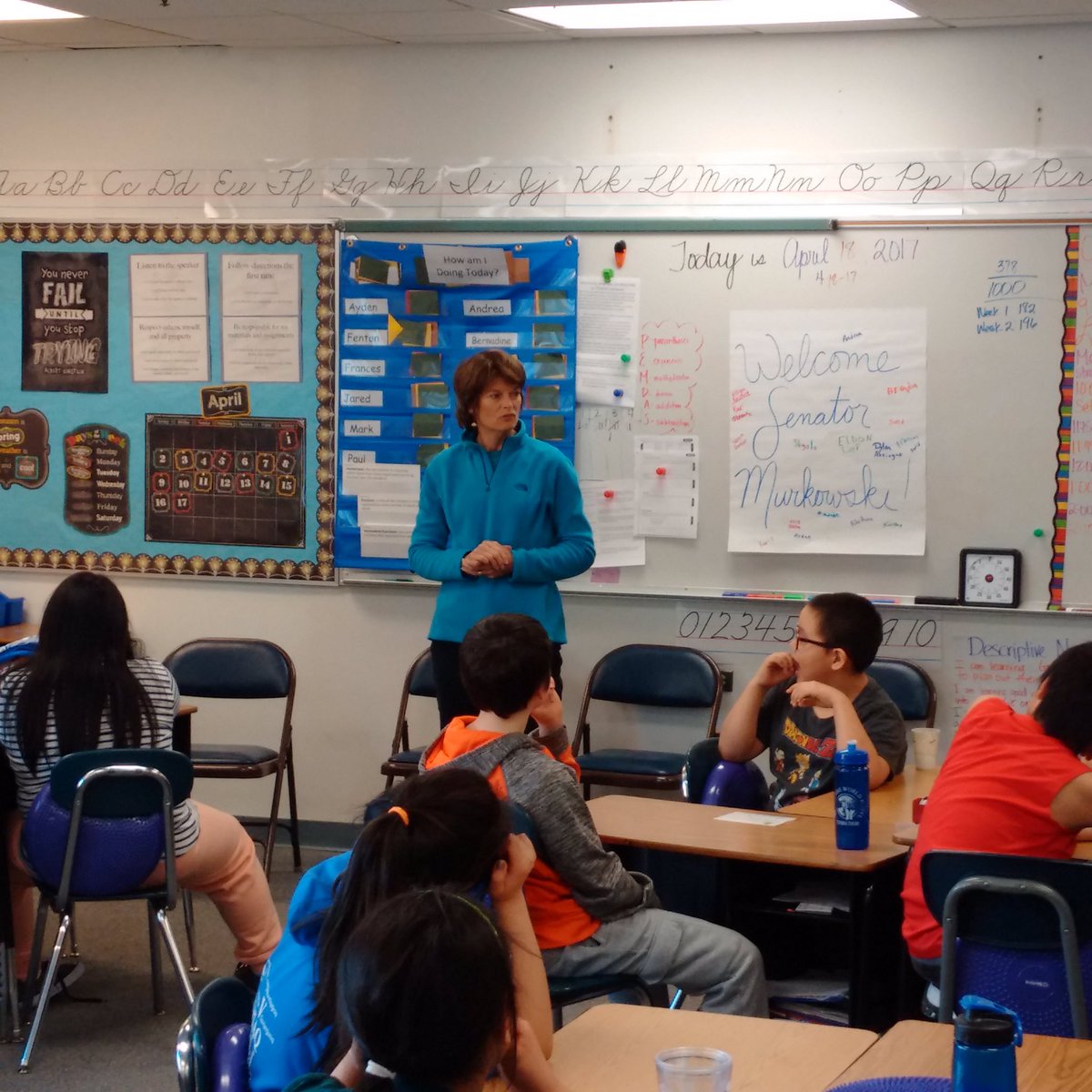 Sen. Lisa Murkowski on Twitter "Fantastic visit to Meade River School