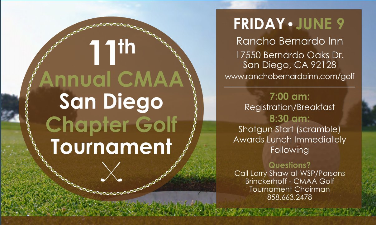 CMAA San Diego on Twitter "CMAA Annual Golf Tournament…