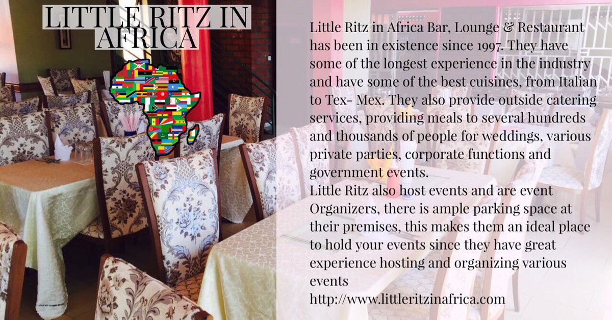rugbynationug's tweet photo. "Little Ritz In Africa Restaurant" located at "UMA show grounds", you best stop for a meal and catering services #LittleRitz #LittleRitz https://t.co/rIzH9BGIFn