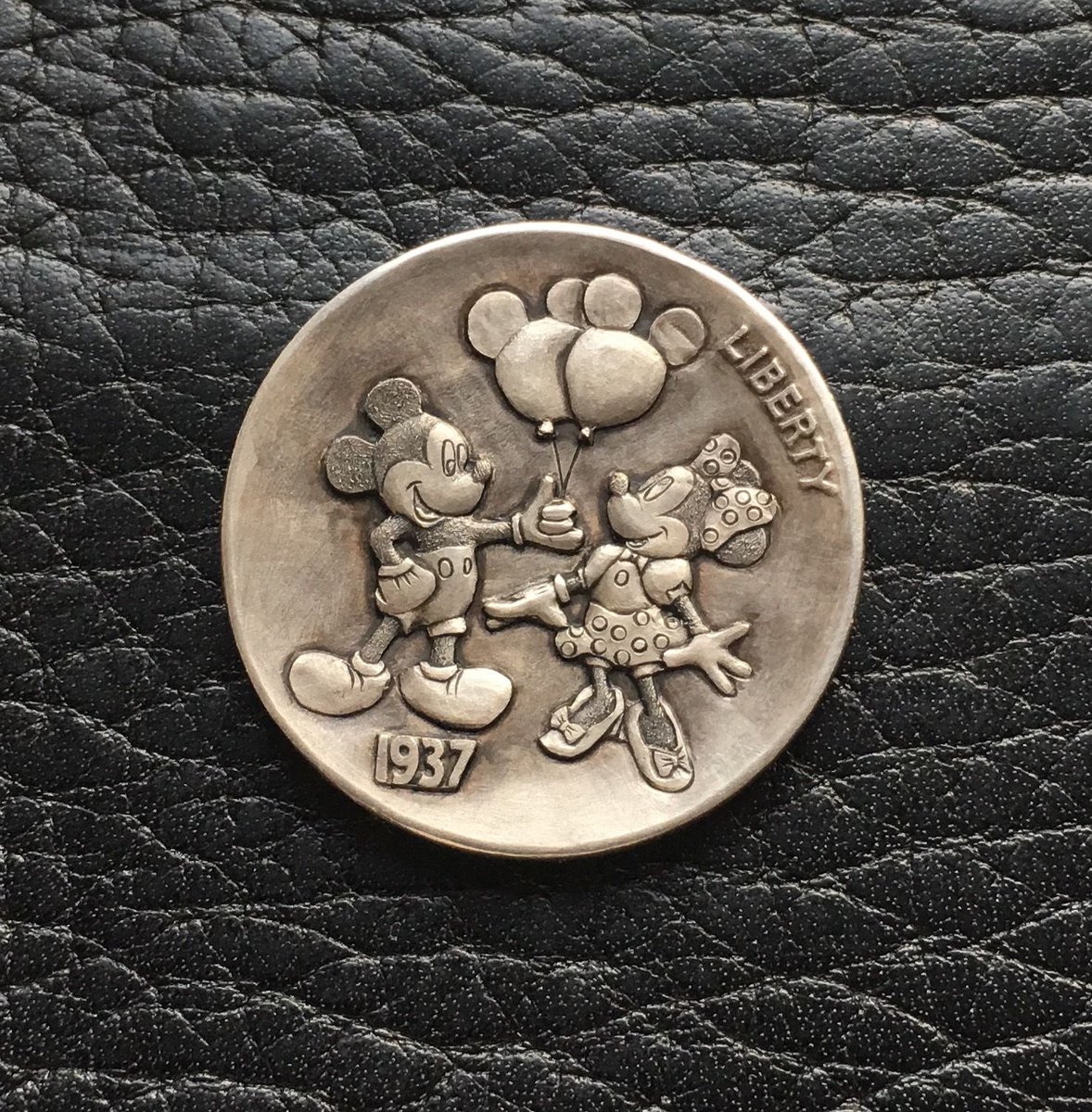 Hobo_Nickel_Soc's tweet photo. #OTD 4/18/1983 #Disney Channel begins broadcasting with #GoodMorningMickey #HoboNickel #CoinCarvings by @gediminaspalsis https://t.co/0xkck2HDWG