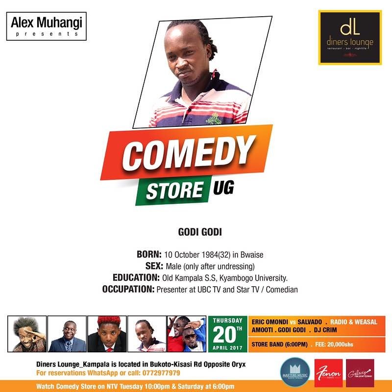 ComedyStoreUG's tweet photo. Morning all, 
Here's what you need to know about all Comedians to perform on our ever-so-awesome #Comedy Show tomorrow.
#Knowyourstar👇 https://t.co/QLm1nJ3Ljh