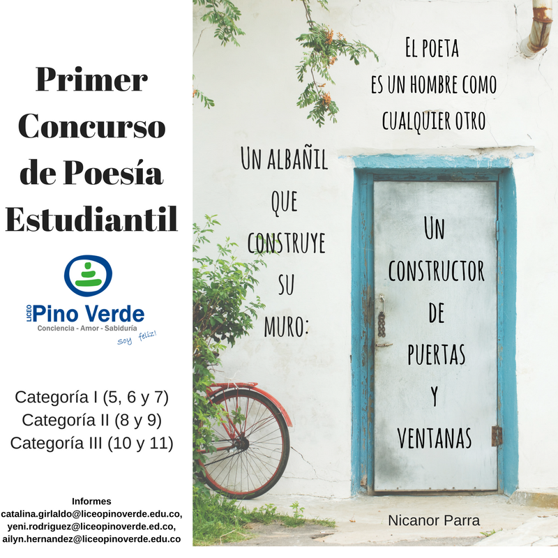 CatalinaGRLDO's tweet photo. @LiceoPinoVerde ¡Envía tu poema! Romeo y M&amp;M ya lo hicieron https://t.co/dVbSV7Ev2l