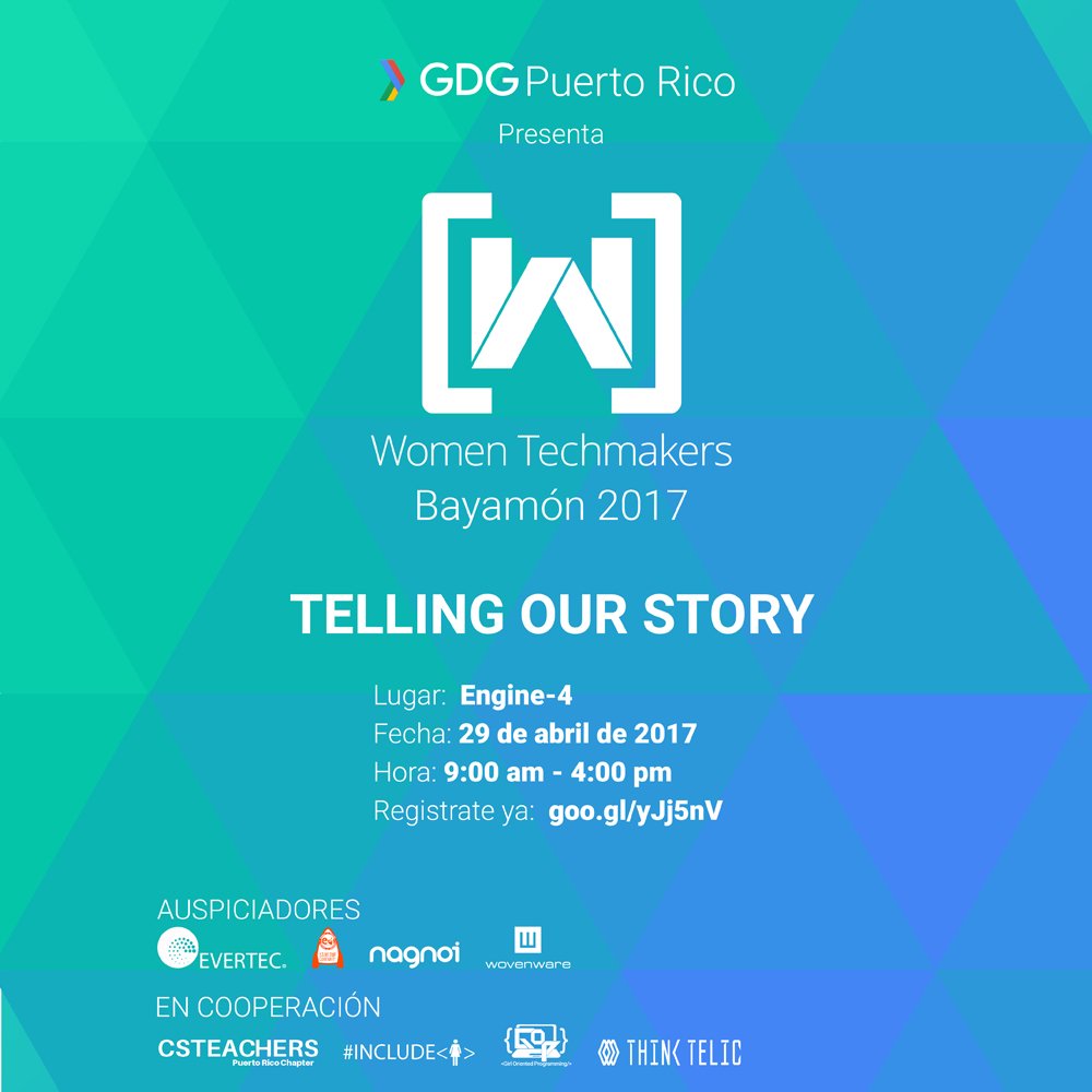 ¡Vamos, vamos! Separa tu espacio en nuestro próximo evento.
meetu.ps/e/CJBfy/y26m8/f
#gdgpuertorico #wtm #gdg #puertorico #eventtech