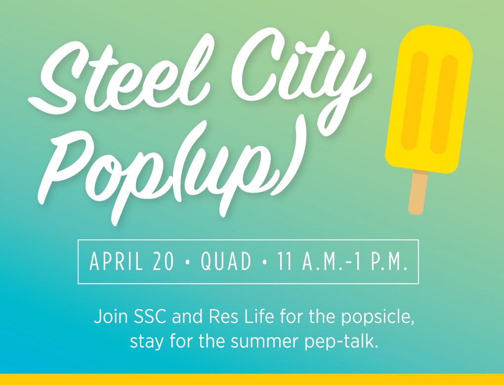 Come out to the Quad for a popsicle on Thursday and talk about your summer plans with the SSC and <a href="/ResLife_BU/">Bellarmine Res Life</a> !