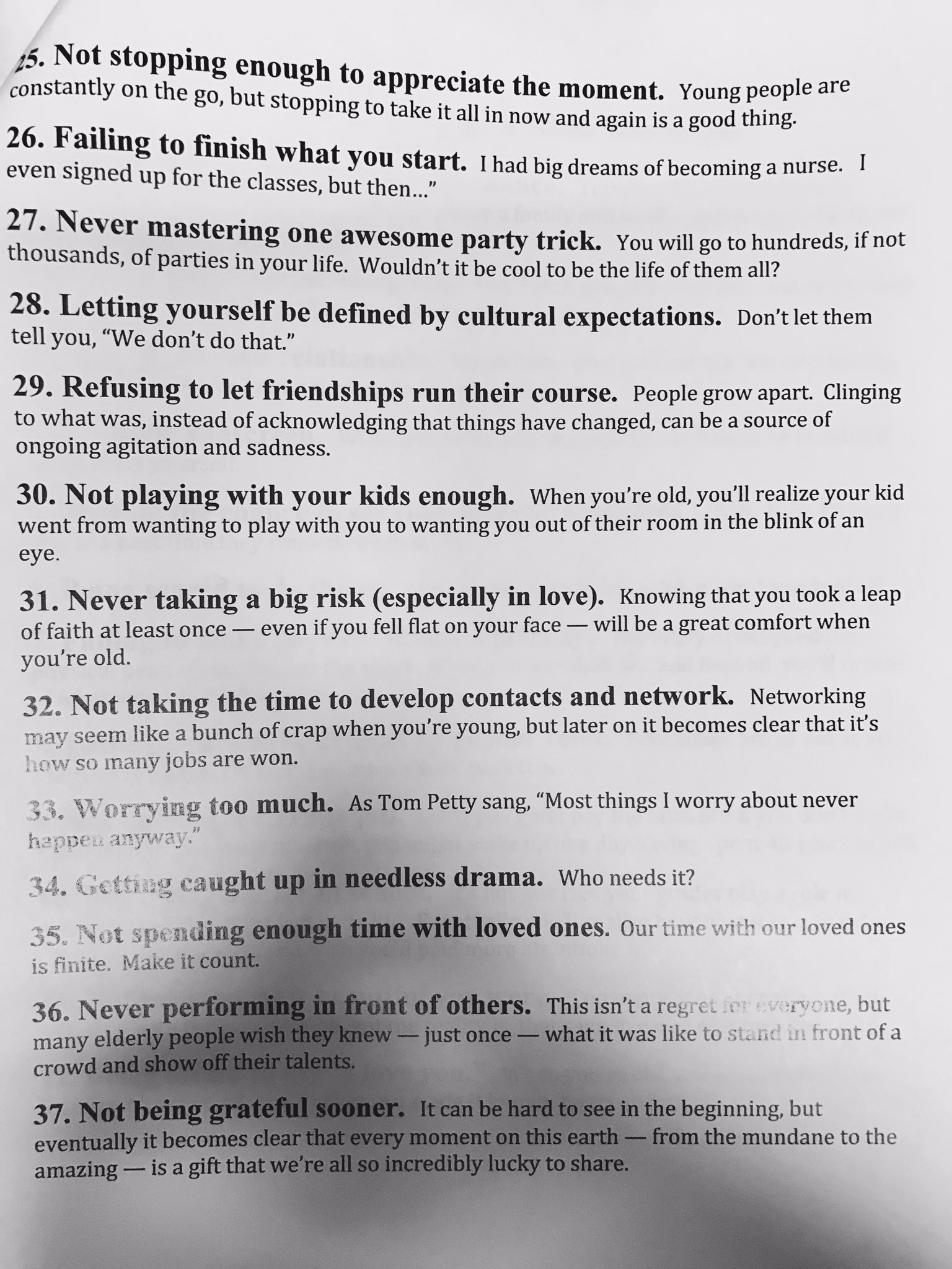 What we regret most about becoming older What we regret most about becoming older