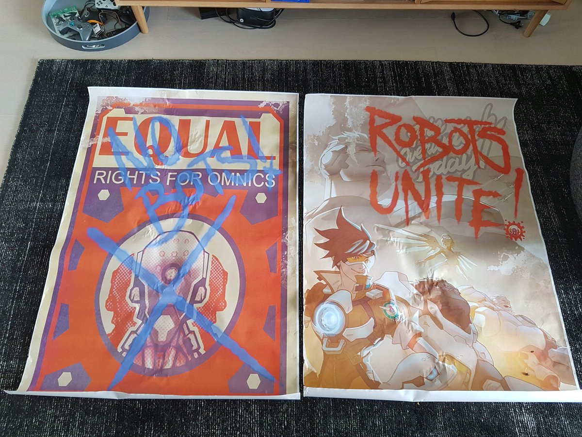 muselk's tweet photo. So @Blizzard_ANZ sent me these massive posters!
- Like for omnic scum
- RT for omnic rights https://t.co/UCAJ1zy14B