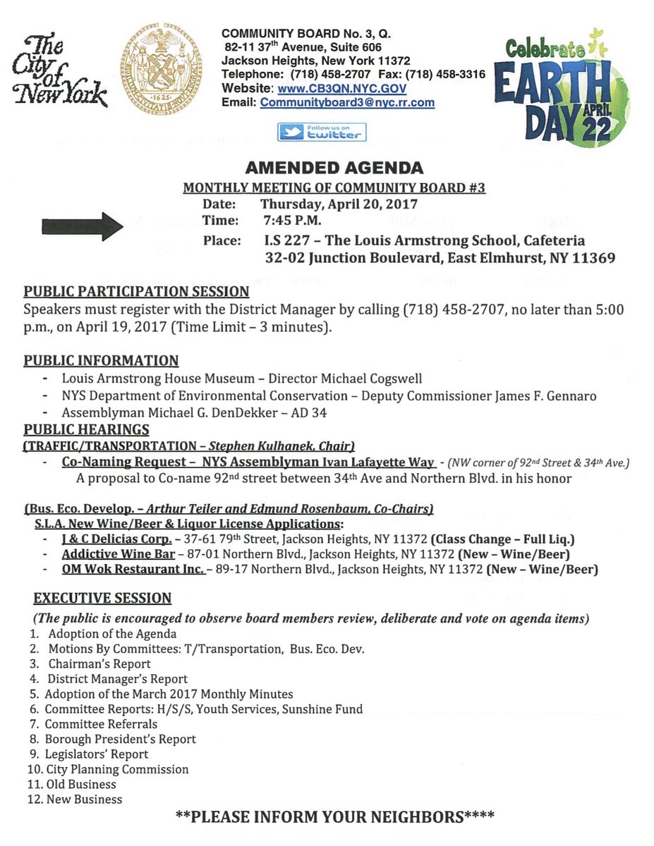 Queens Community Board 3 On Twitter This Week Please