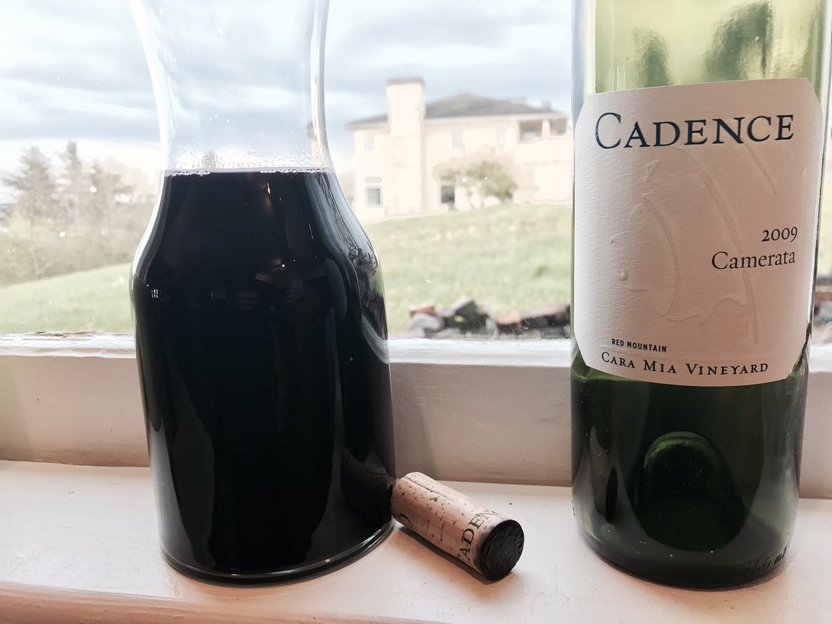 Drinking 2009 <a href="/cadencewinery/">benjamin smith</a> Camerata. #RedMountain #WashingonWine
