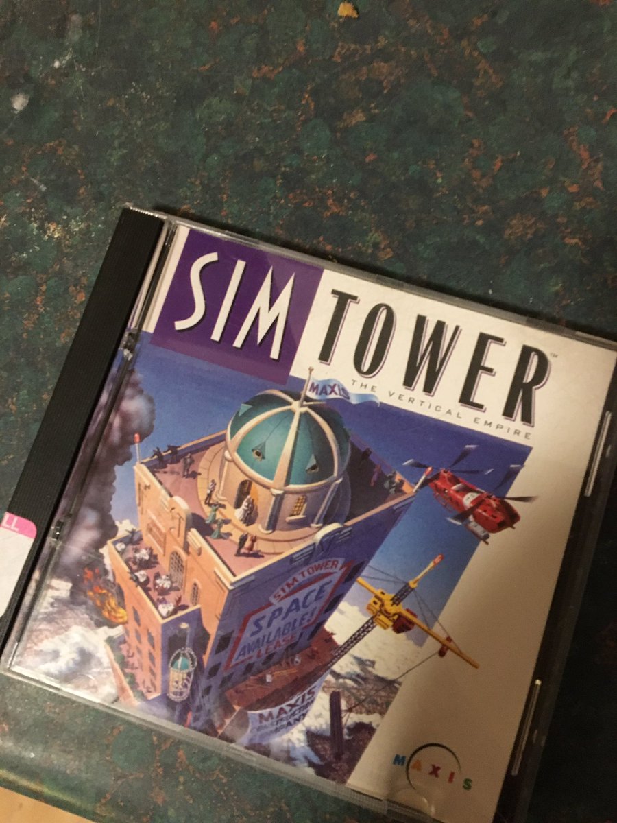 Cousinthrill's tweet image. Had a @lazygamereviews moment at Goodwill today #simtower #goodwillscore #maxis