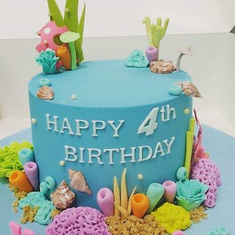 Aquamarine Birthday Theme Cake #de_metro_bakery #birthdaycelebration #antolious #bistro <a href="/DP_BISTRO/">DP BISTRO™</a>