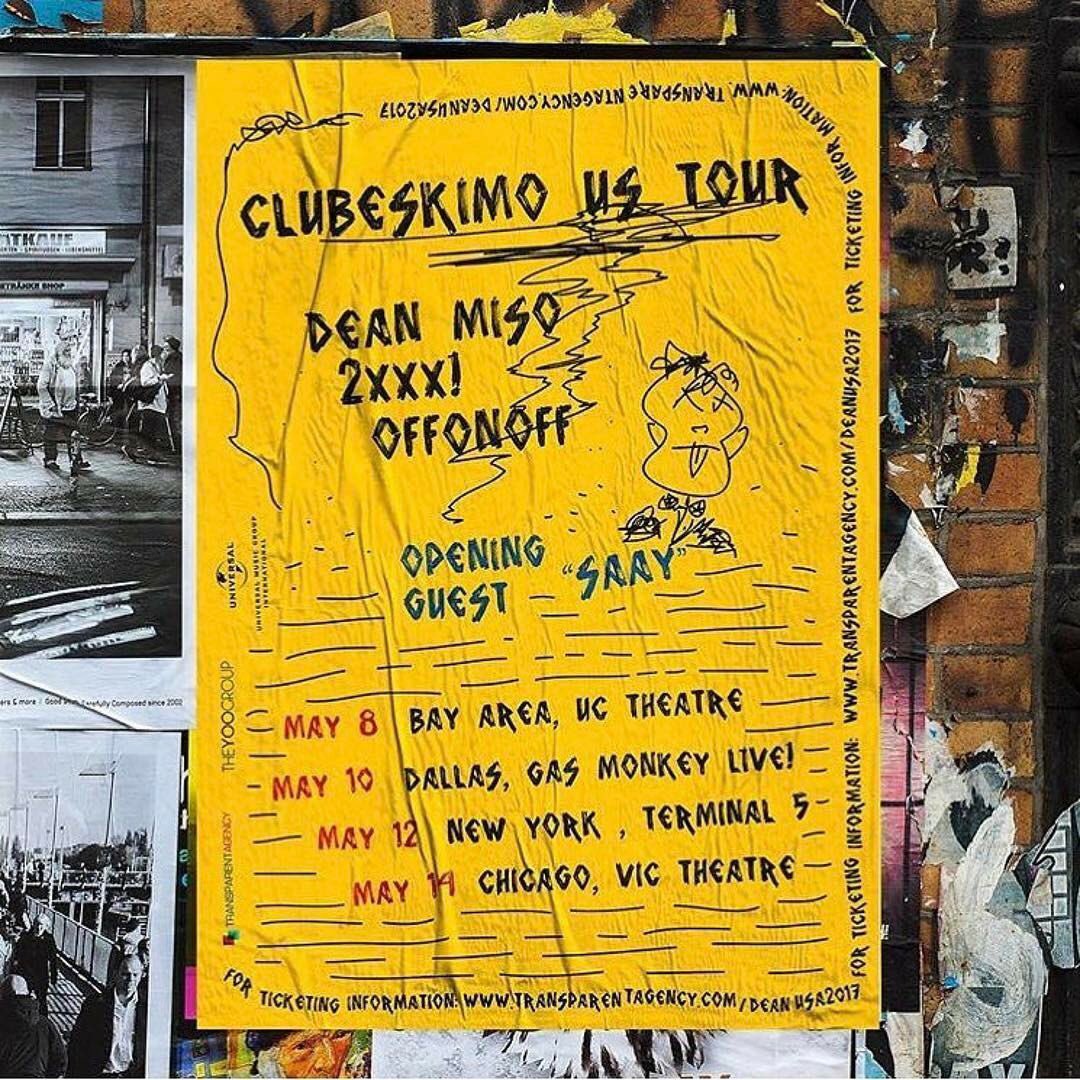 HiphopKR's tweet photo. #TRANSPARENTAGENCY X #THEYOOGROUP present the #DEAN x #CLUBESKIMO US tour in May!
TICKET SALES WILL BE ANNOUNCED THIS WEEK 🌐 https://t.co/HwV8NYKaxd