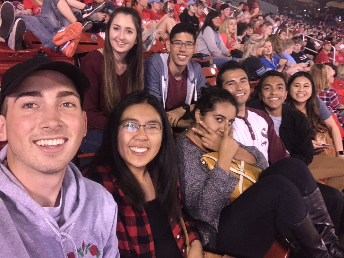 csufpse's tweet photo. Took some time off preparing for competition tomorrow and came out to the Cardinals vs Pirates game! #PSEConv17 https://t.co/kZKqtdRCFI