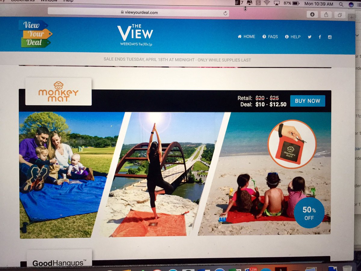 MonkeyMatMama's tweet photo. It's the final few minutes of 50% OFF!! https://t.co/ExJqKi3sVG @TheView @ViewYourDeal @LoriGreiner https://t.co/CSbY7WRqv3