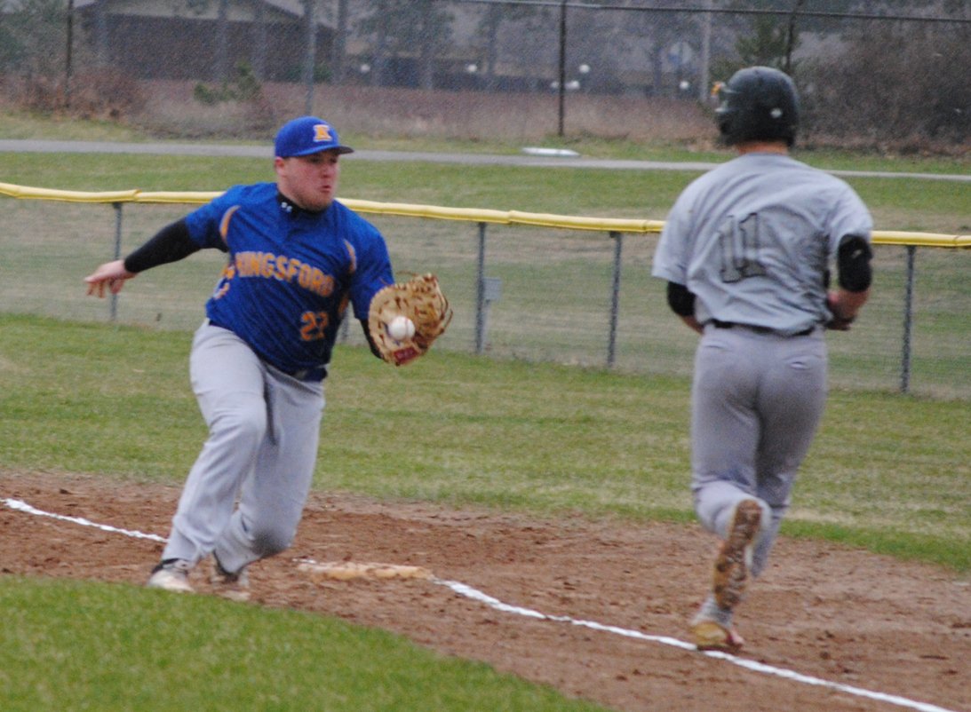ScuttleBurt's tweet photo. Kingsford sweeps Superior Central in the home baseball opener at Lodal Park's Gary Spigarelli Field. https://t.co/UczjK7uWHx