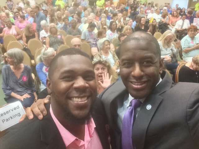 Photo bomb! Mayor of Tallahassee, Andrew Gilliam. Hopefully, Governor of Florida in 2018!