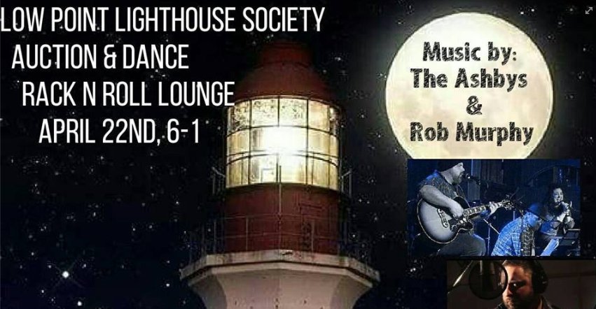 Low Point Lighthouse Auction &amp; Dance April 22nd.  Music by The Ashbys &amp; Rob Murphy #newwaterford #auction #lighthouse