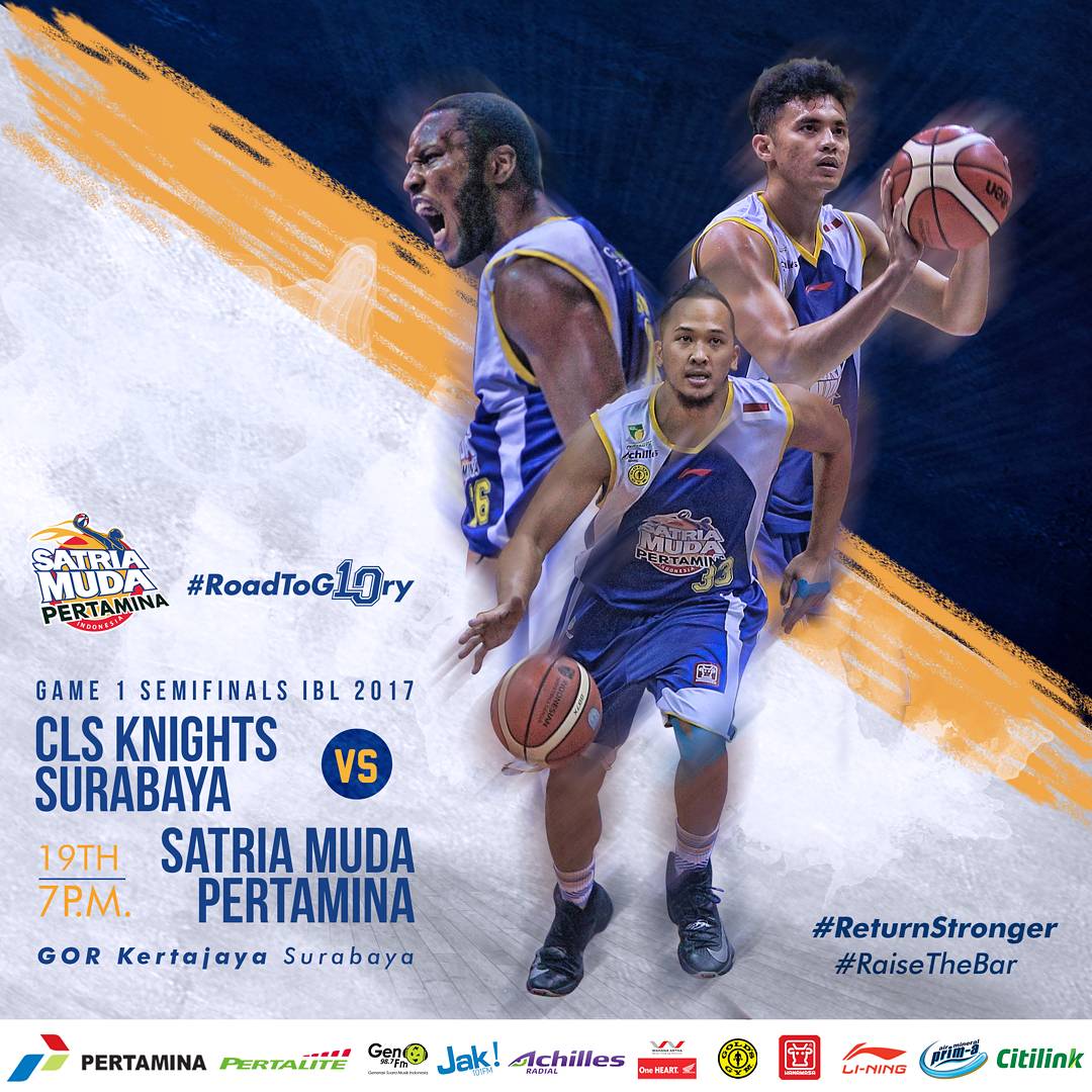 SatriaMudaIDN's tweet photo. Today's the day!! 1st game of IBL semifinals, SM Pertamina vs CLS Knights, TODAY 7 pm @ GOR Kertajaya! #LetsgoSM #RoadToG10ry #ReturnStonger https://t.co/Pi6fXhJiir