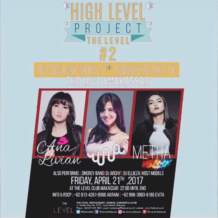 DJ Una : Friday, 21 April 2017 at The Level Club - Makassar