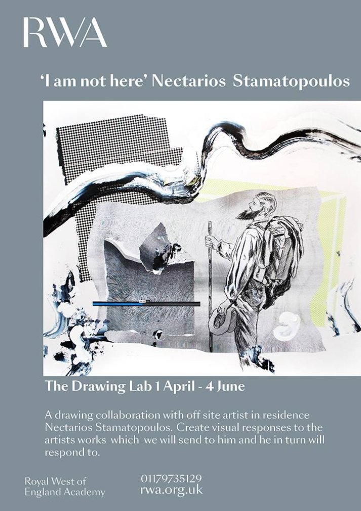DrawingResearch's tweet image. "I am not here" #project by Nectarios Stamatopoulos - 20 April to 4 June. An interactive project about #drawing and collaborative practice.