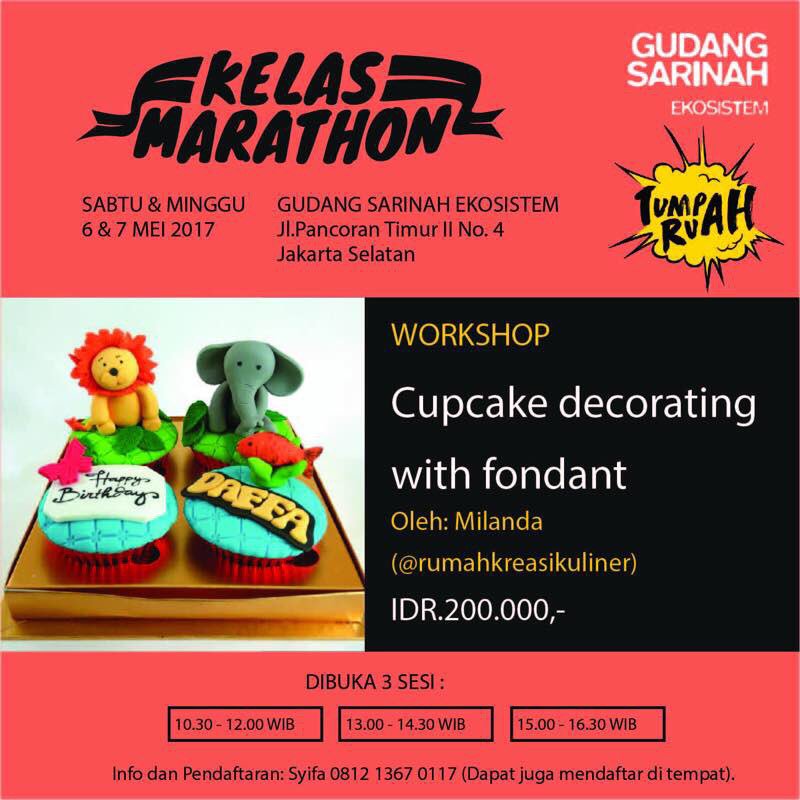 Workshop menghias Cupcake dengan Fondant w/ (@rumahkreasikuliner) IDR 200K RSVP : Syifa 0812-1367-0117 #workshopjkt #craft #kelasmarathon